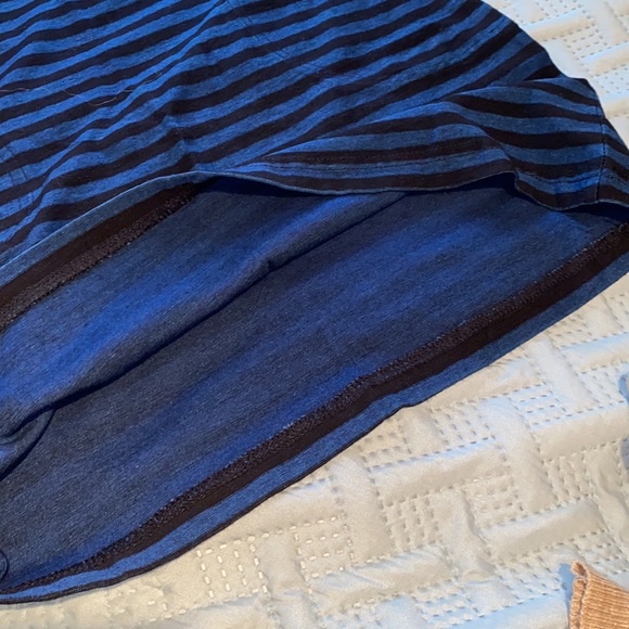 Jane and Delancey 100% Cotton T-Shirt dress horizontal stripe navy black small - Picture 4 of 13